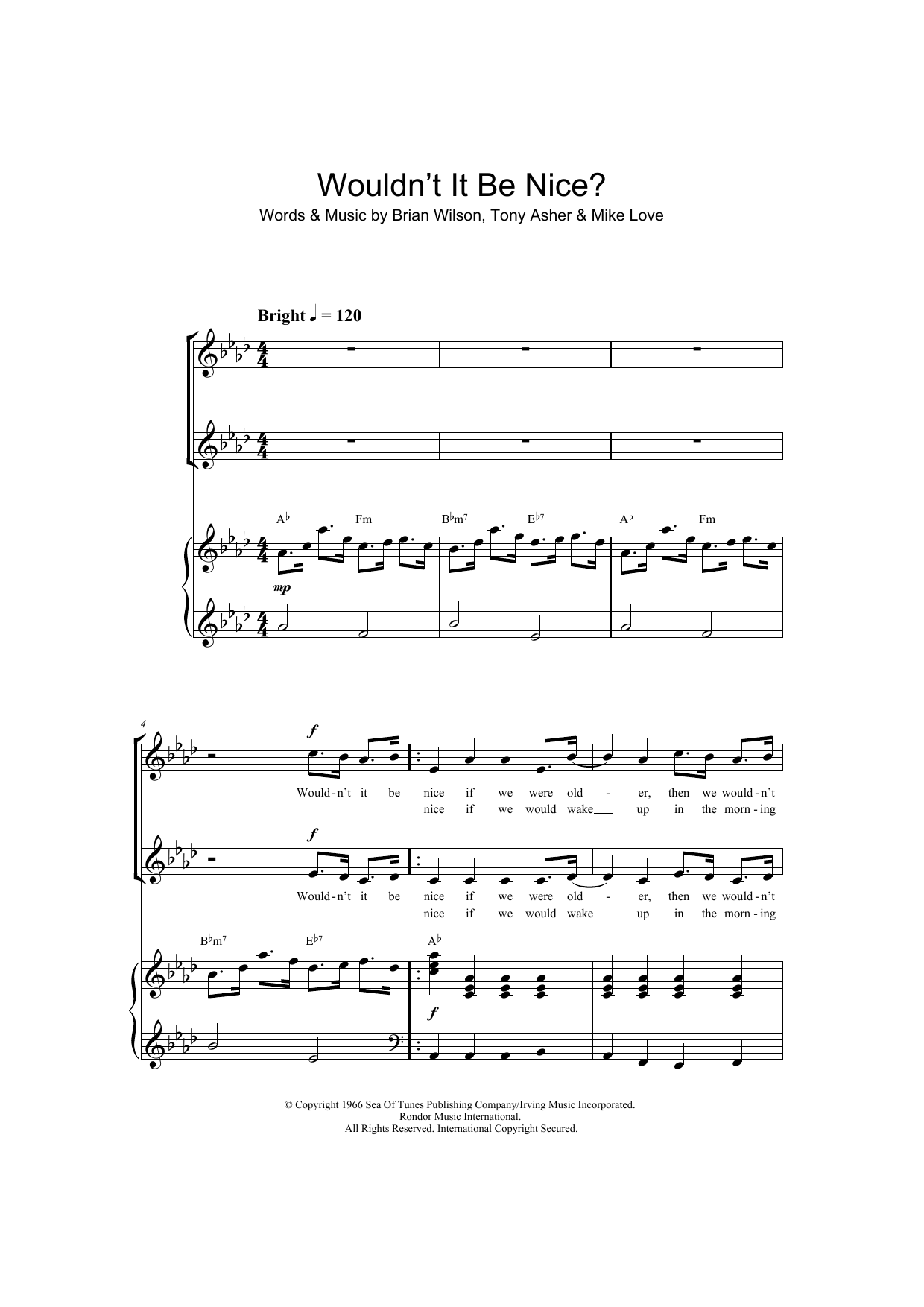 Produktgalerie: Seite 1 von 1 Wouldn't It Be Nice, The Beach Boys, Chor
