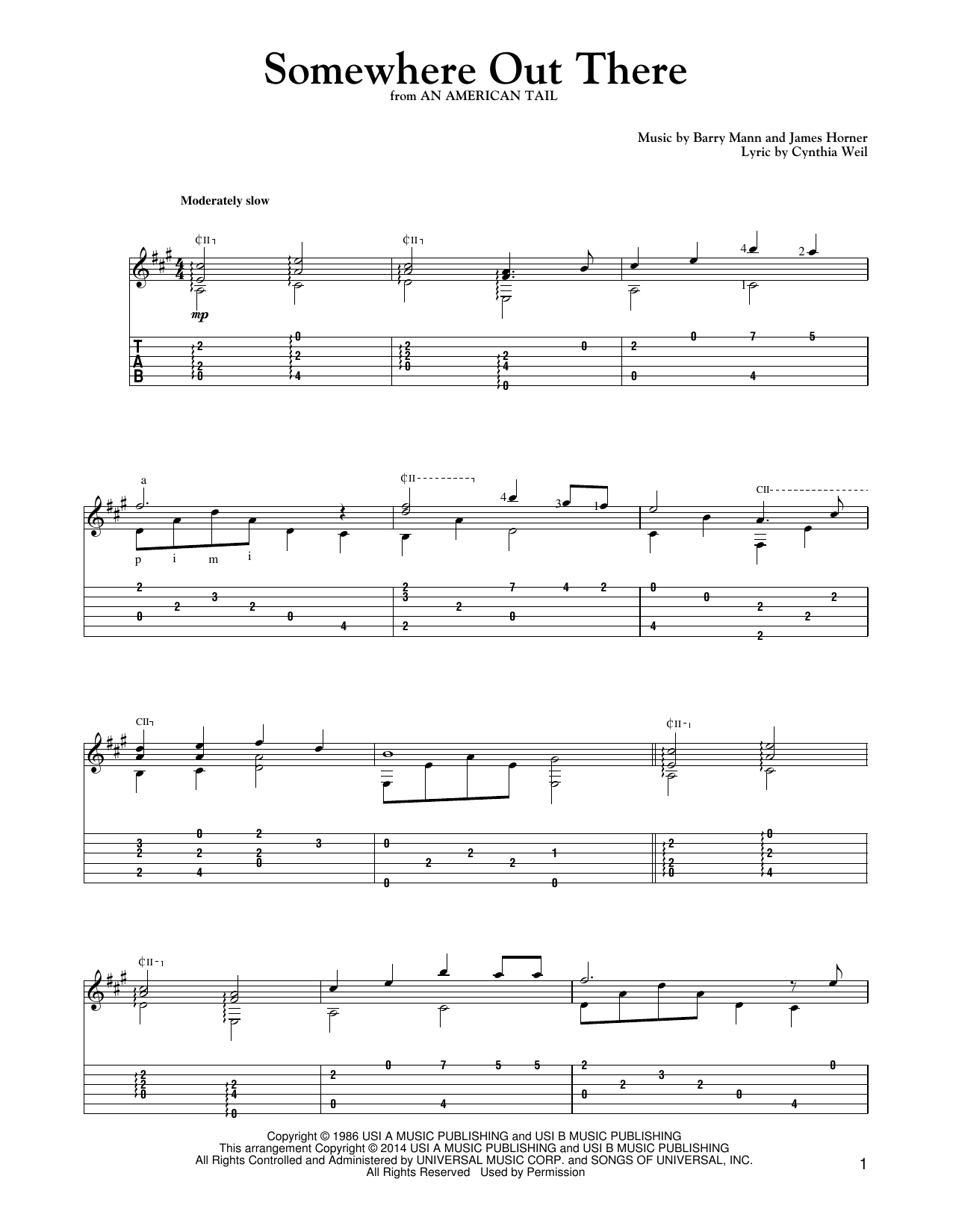 Product picture to: Somewhere Out There (arr. Mark Phillips)