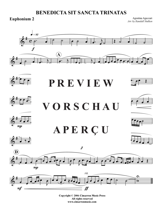 Product gallery: Page 7 of 9 Benedicta Sit Sancta Trinitas , , (Tuba Quartet: 2x Baritone, 2xTuba)