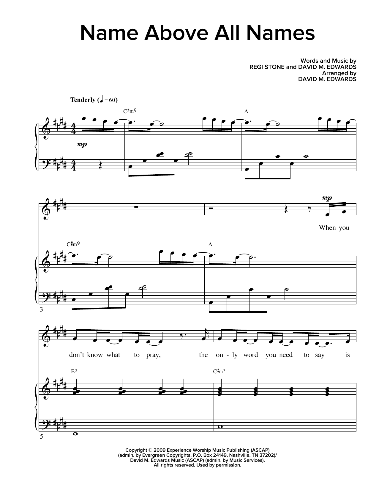 Produktbild zu: Name Above All Names (arr. David M. Edwards)