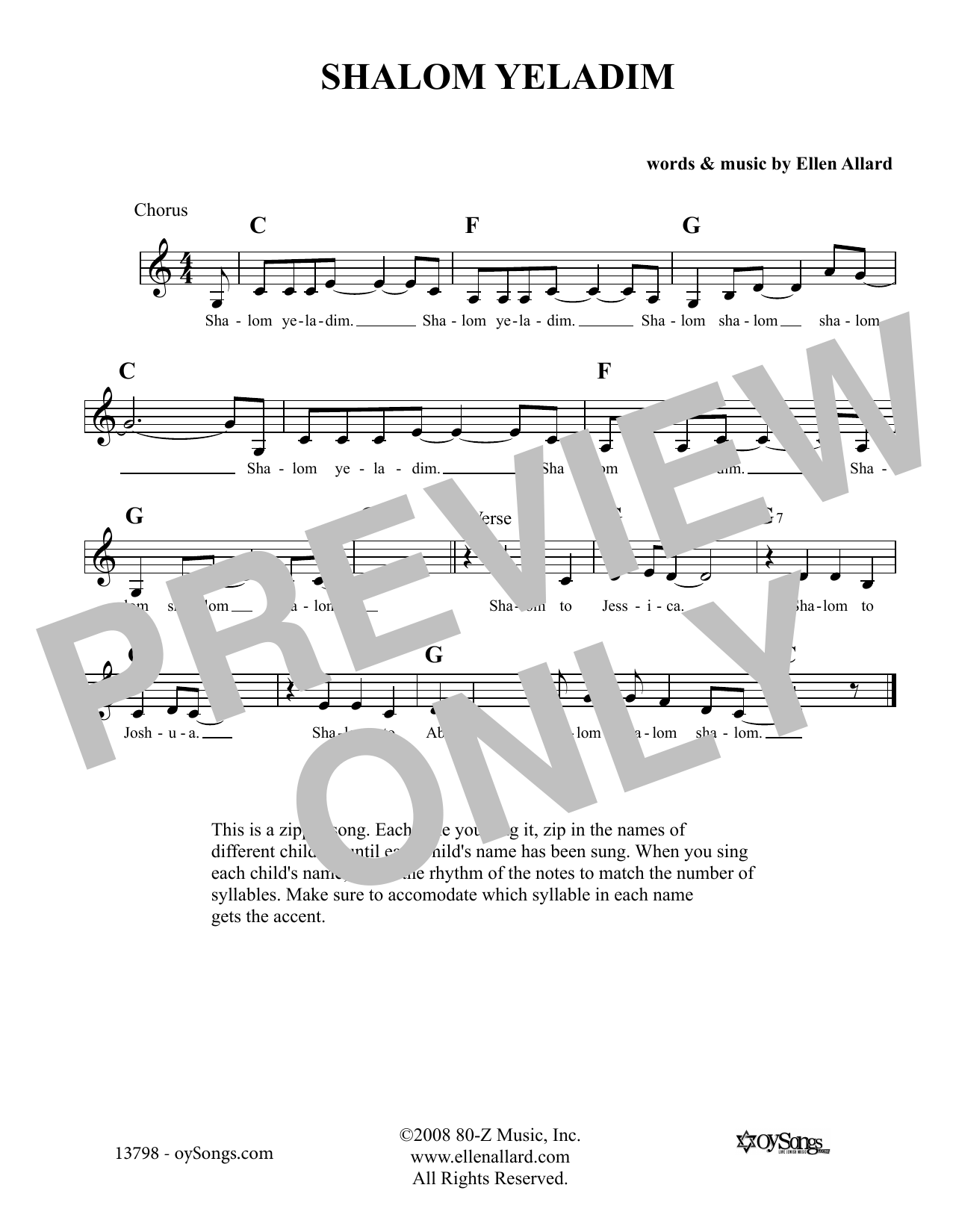 Produktgalerie: Seite 1 von 1 Shalom Yeladim, Ellen Allard, Melodieinstrument