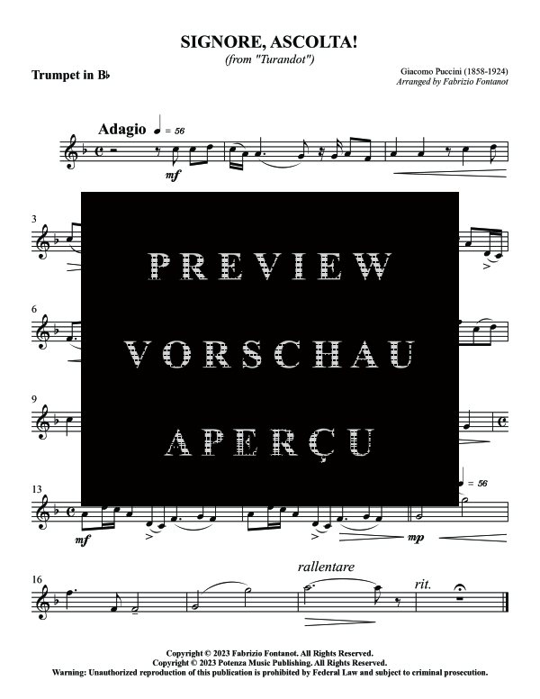 Produktgalerie: Seite 7 von 8 Signore Ascolta, , (Trompete in B und Klavier)