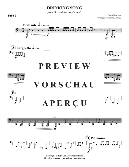 Product gallery: Page 15 of 16 Drinking Song , , (2x Baritone, 2x Tuba)