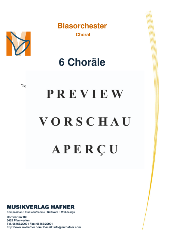 Product gallery: Page 2 of 11 6 Choräle, , (large wind orchestra)