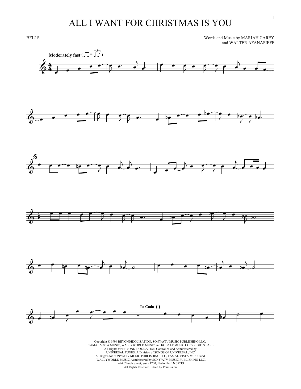 Produktgalerie: Seite 1 von 1 All I Want For Christmas Is You, Mariah Carey, Percussion
