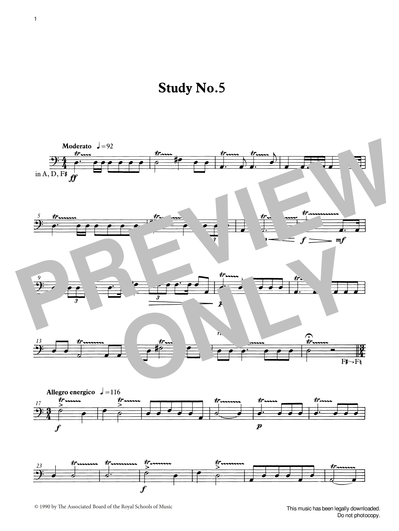 Product gallery: Page 1 of 1 Study No.5 from Graded Music for Timpani, Book III, Ian Wright