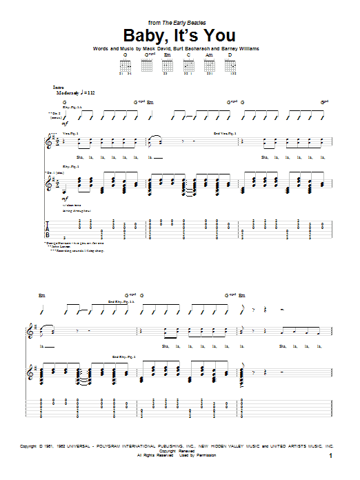Product gallery: Page 1 of 1 Baby, It's You, The Beatles