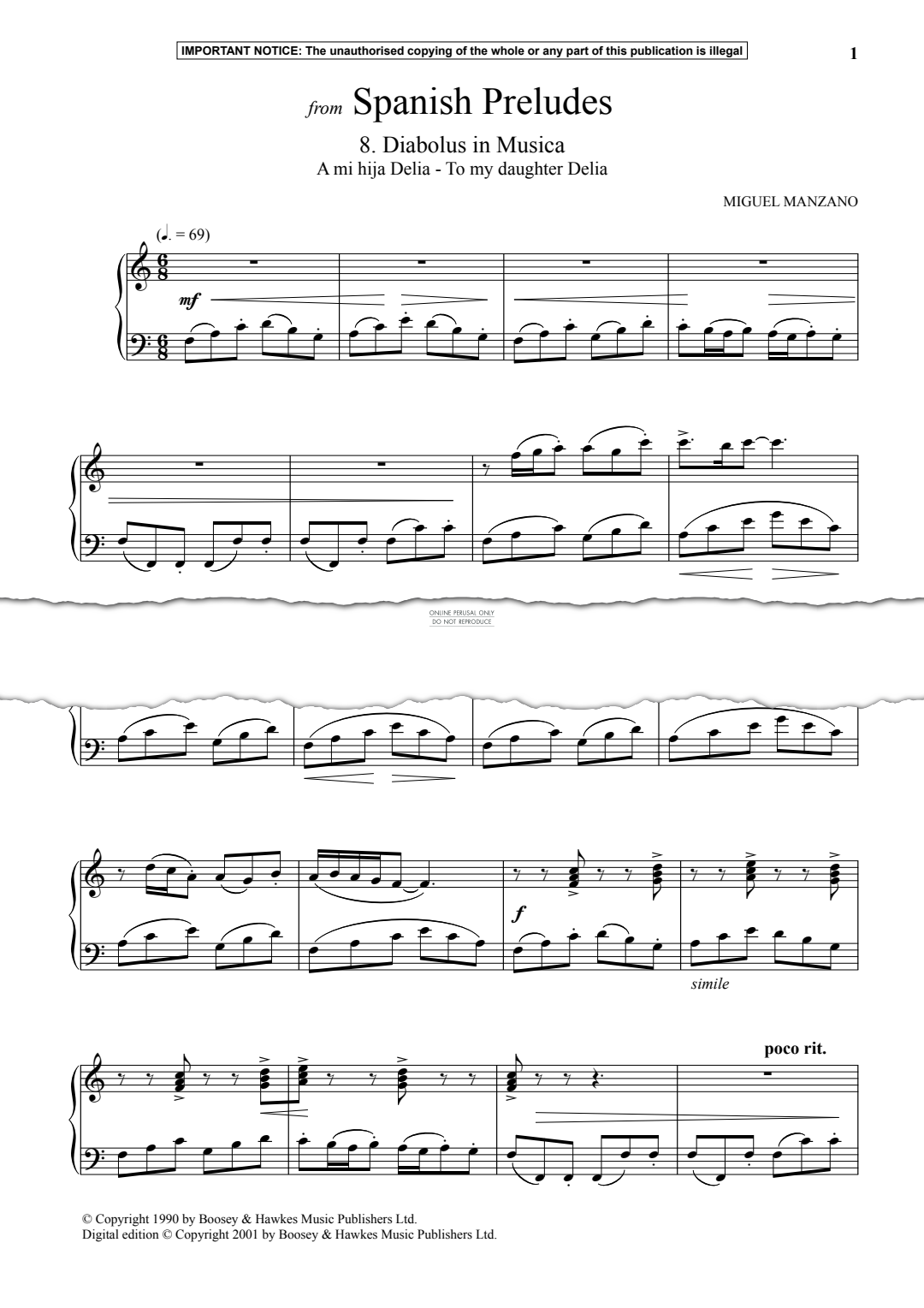 Produktgalerie: Seite 1 von 1 Diabolus in Musica from Spanish Preludes, Miguel Manzano, Klavier