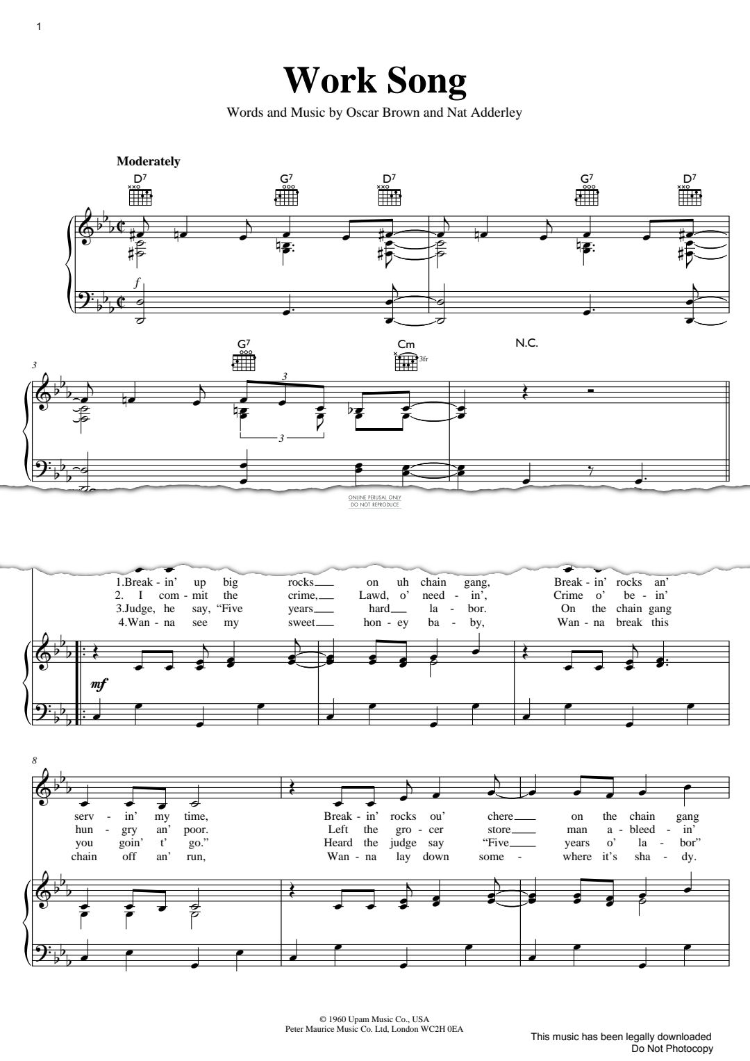 gallery: Work Song, Nina Simone