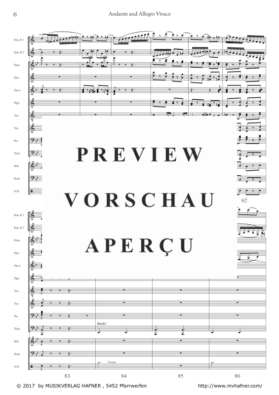 Product gallery: Page 11 of 11 Andante und Allegro Vivace, , (large wind orchestra)