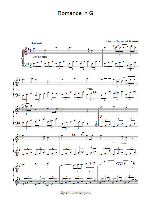 Product picture to: Romance In G Op.52 No.4