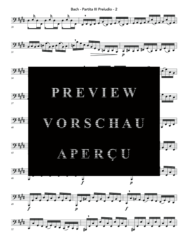 Produktgalerie: Seite 6 von 10 Preludio from Partita III in E major, BWV 1006, , (Tuba Solo)