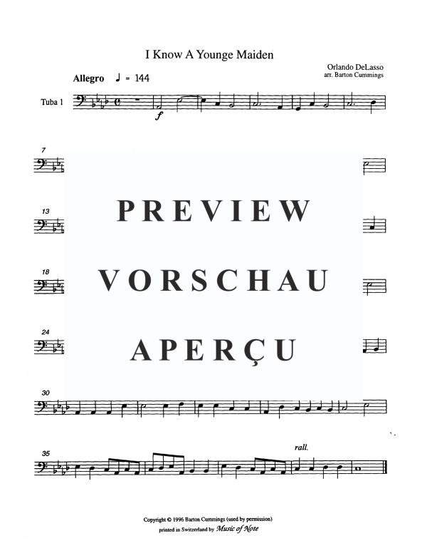 Produktgalerie: Seite 7 von 8 I Know a Younge Maiden, , Tuba Quartett EETT