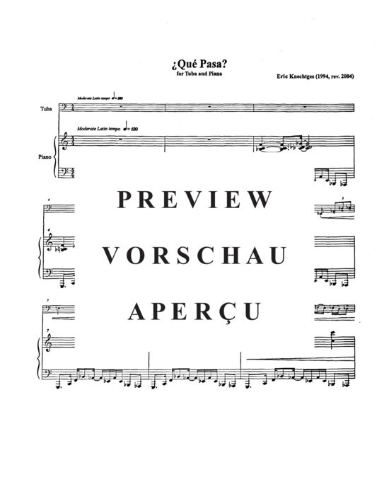Produktgalerie: Seite 3 von 16 Que Pasa , , (Tuba + Klavier)