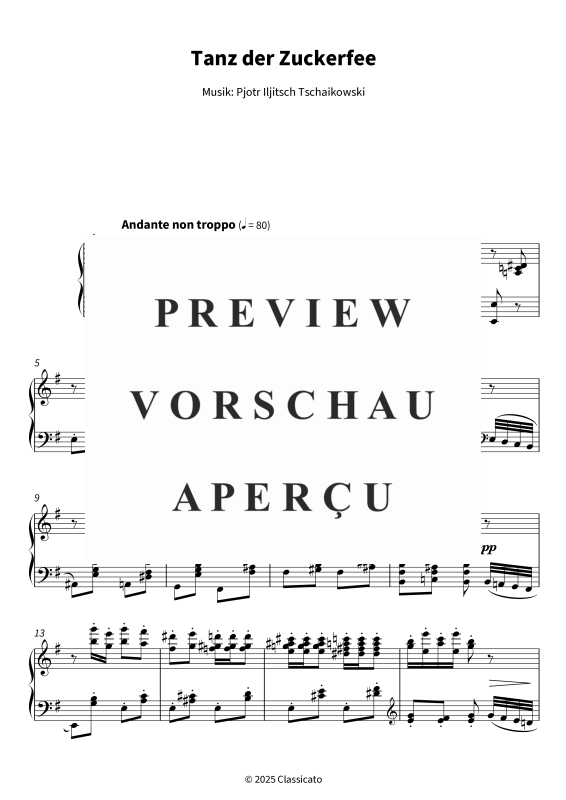 Product gallery: Page 5 of 8 Tanz der Zuckerfee - Aus dem Ballett ‚Der Nussknacker´, , Piano solo