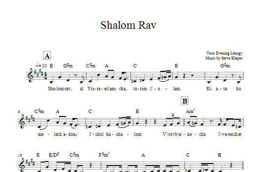 Product gallery: Page 1 of 1 Shalom Rav, Steve Klaper