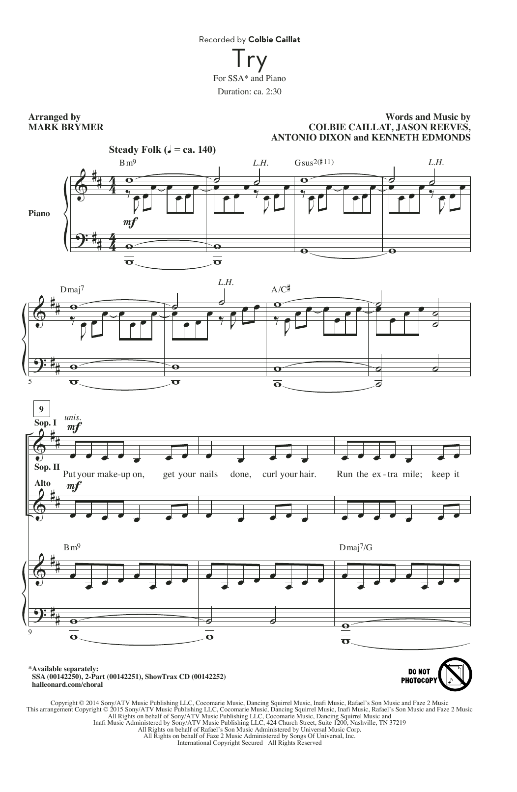Produktgalerie: Seite 1 von 1 Try, Mark Brymer, Chor