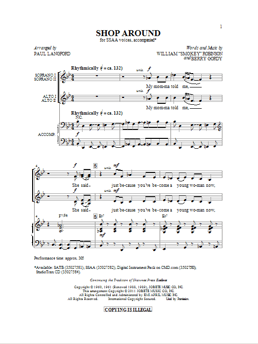 Produktgalerie: Seite 1 von 1 Shop Around, Paul Langford, Chor