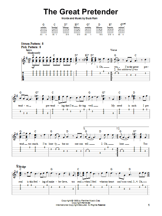 Produktgalerie: Seite 1 von 1 The Great Pretender, The Platters, Gitarre
