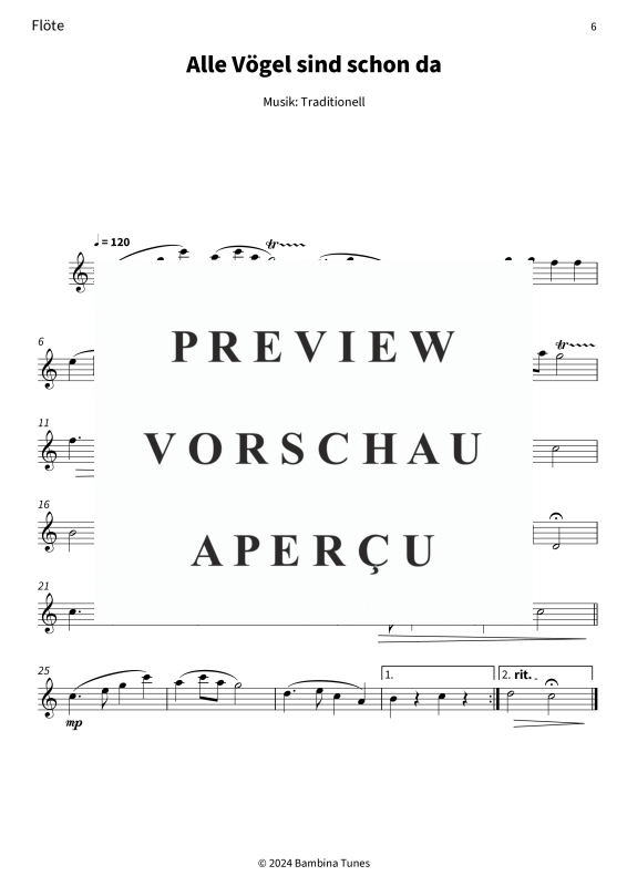 Product gallery: Page 8 of 11 Alle Vögel sind schon da, , (Woodwind Trio)