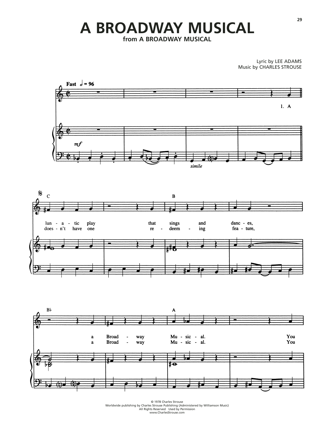 Produktbild zu: A Broadway Musical