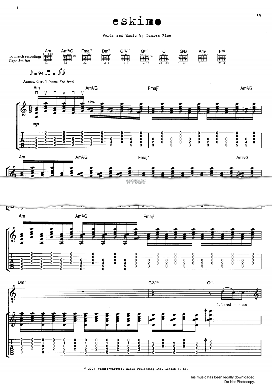 gallery: Eskimo, Damien Rice