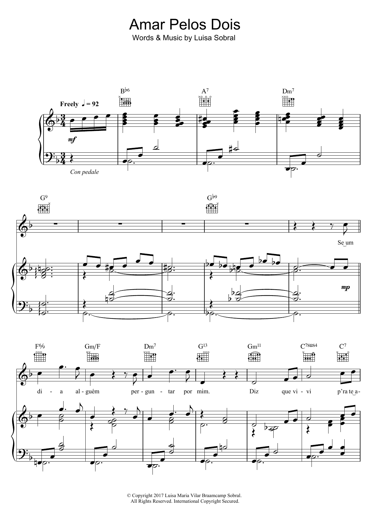 Produktgalerie: Seite 1 von 1 Amar Pelos Dois, Salvador Sobral, Gesang, Gitarre, Klavier