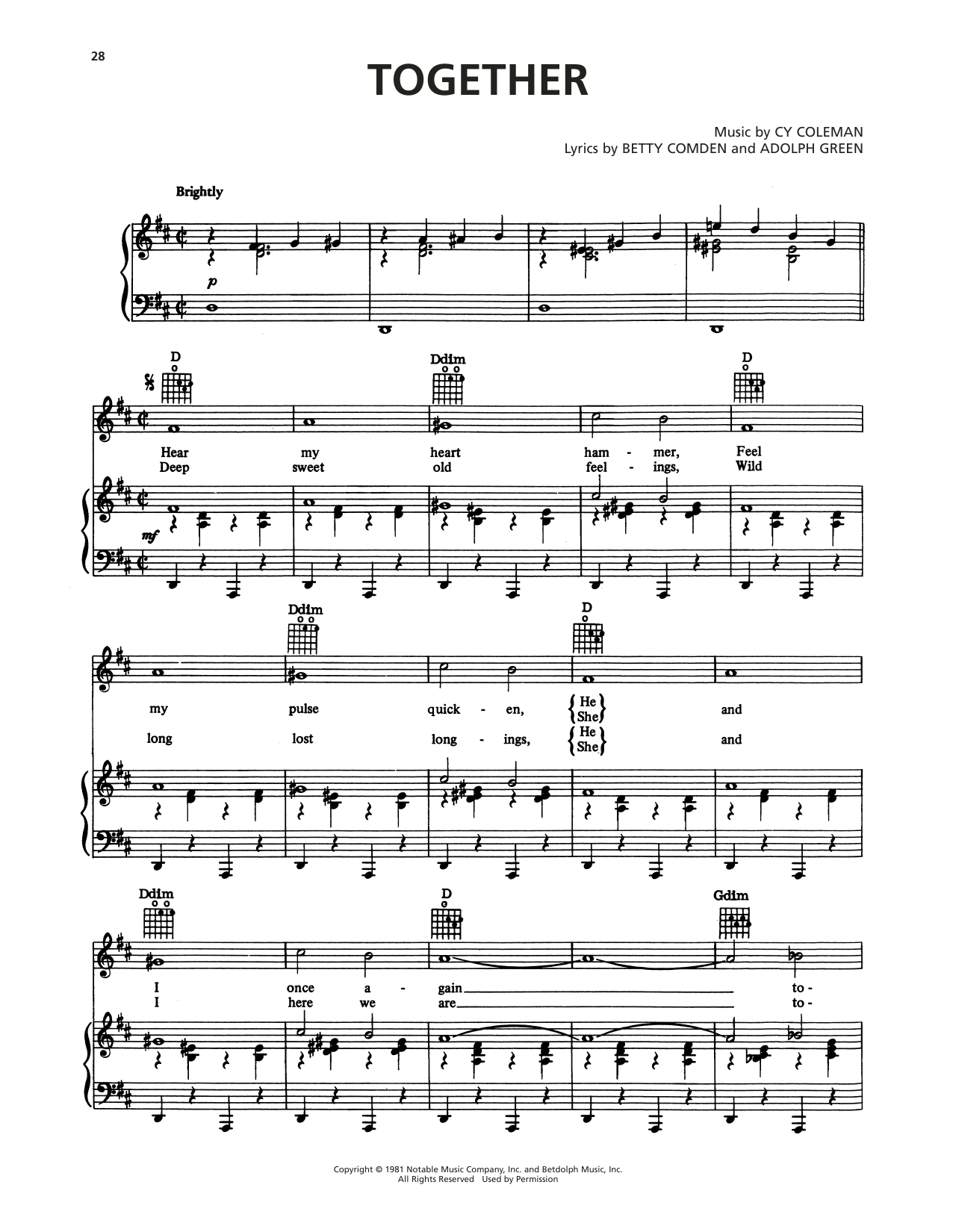 Produktbild zu: Together (from On The Twentieth Century)