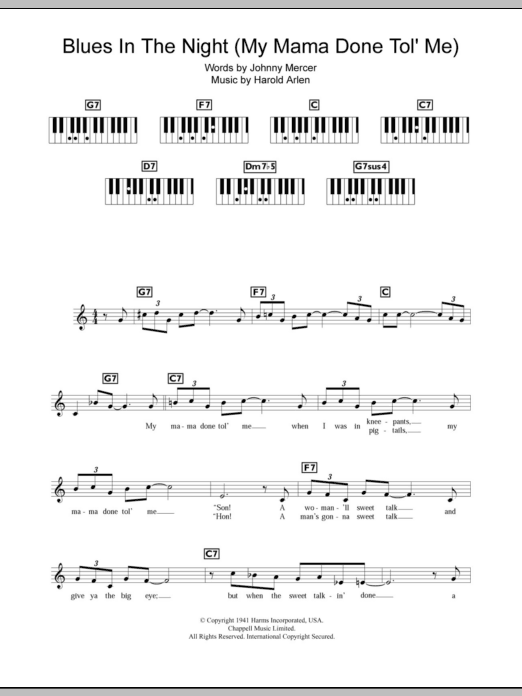 Produktbild zu: Blues In The Night (My Mama Done Tol' Me)