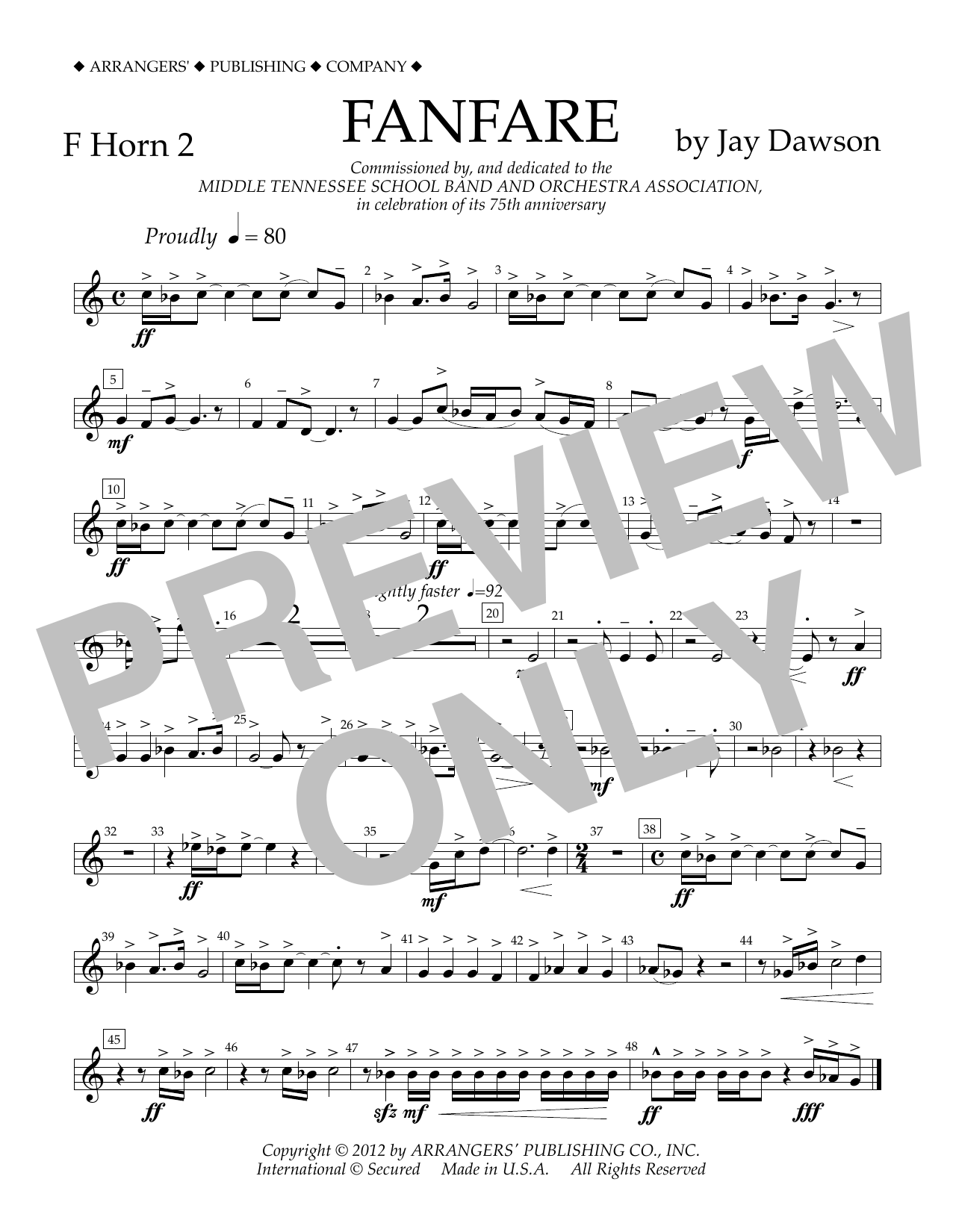 Product picture to: Fanfare - F Horn 2