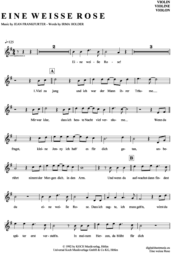 gallery: Eine weiße Rose , Kastelruther Spatzen, (violin)