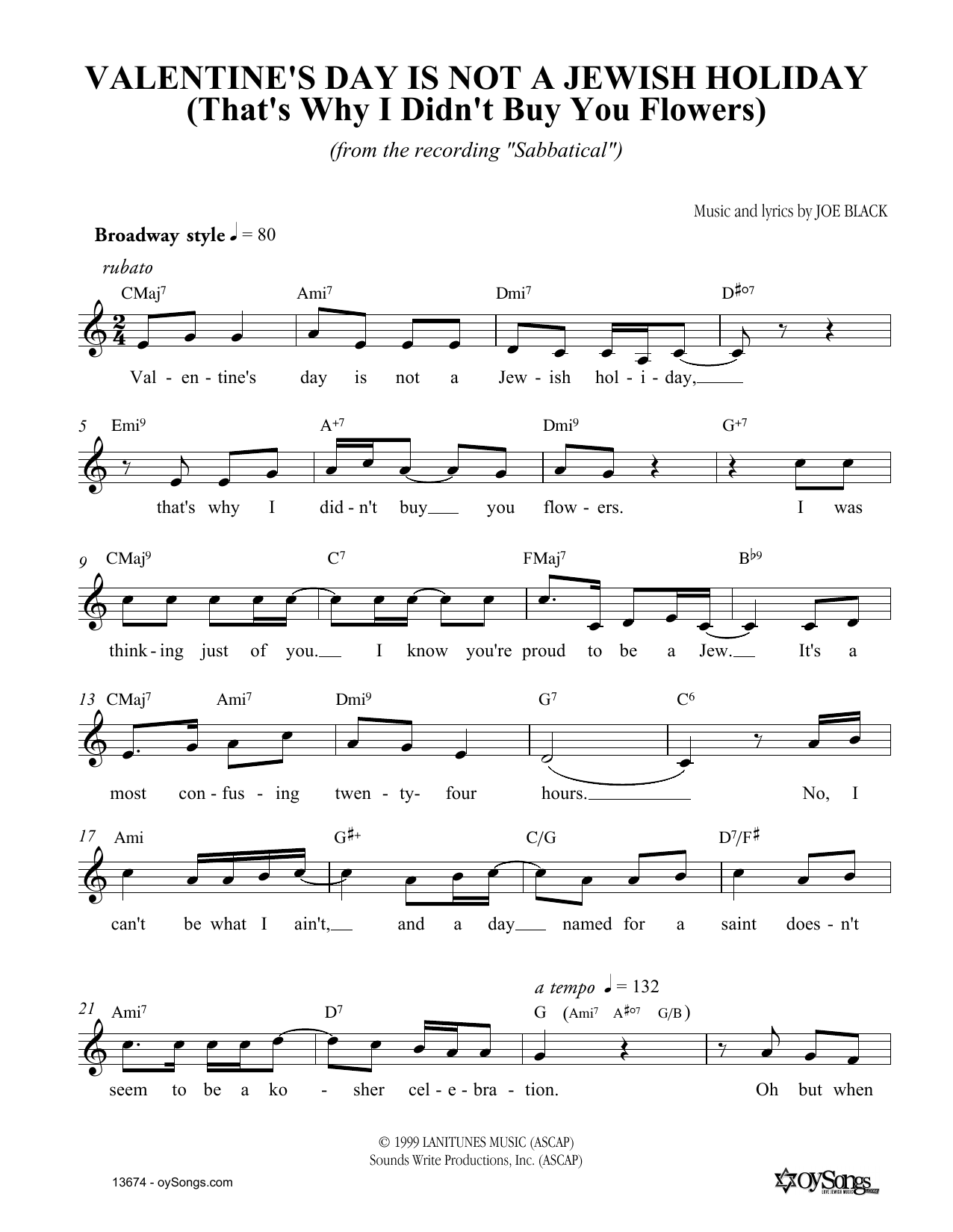 Produktgalerie: Seite 1 von 1 Valentine's Day Is Not A Jewish Holiday, Joe Black, Melodieinstrument