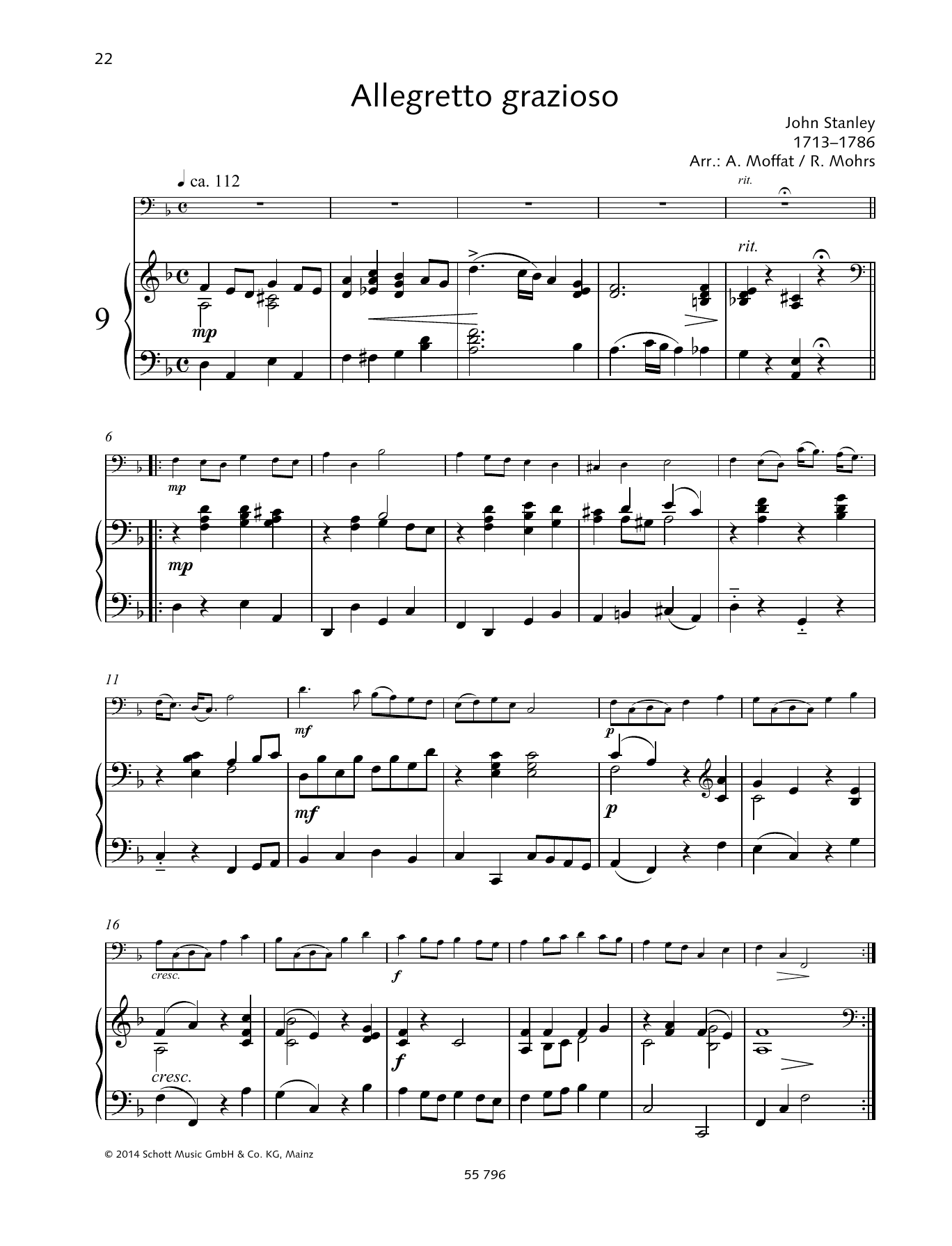 Produktgalerie: Seite 1 von 1 Allegretto Grazioso, John Stanley, Klavier, Violoncello