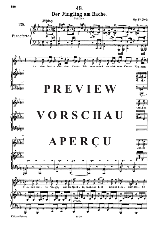 Product gallery: Page 2 of 5 Der Jüngling am Bache D.638, , High Voice and Piano