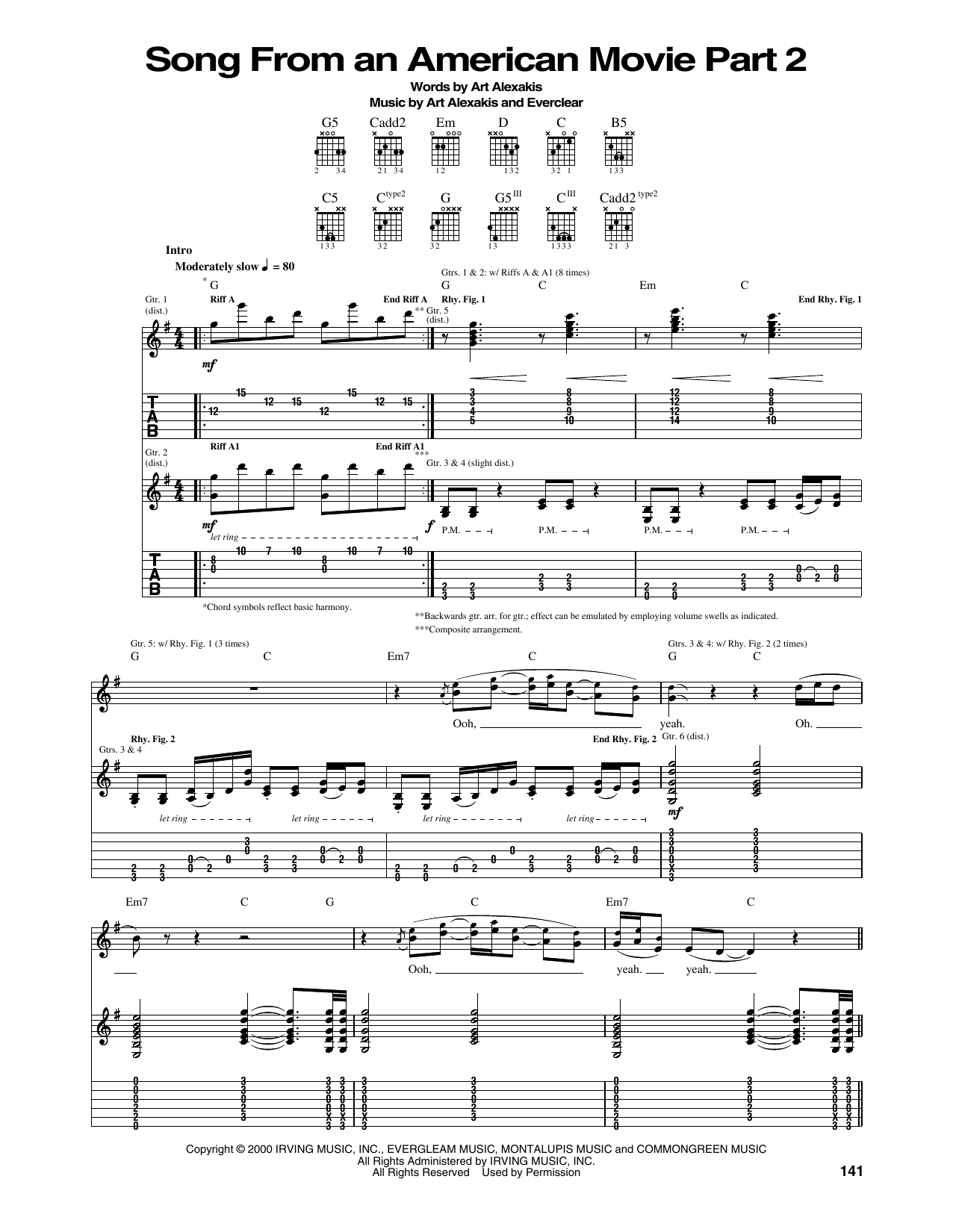 Produktgalerie: Seite 1 von 1 Song From An American Movie Part 2, Everclear, Gitarre