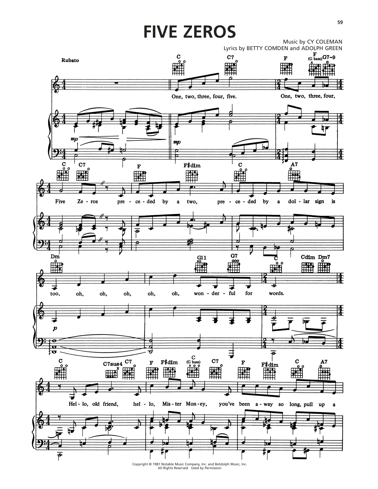 Produktbild zu: Five Zeros (from On The Twentieth Century)