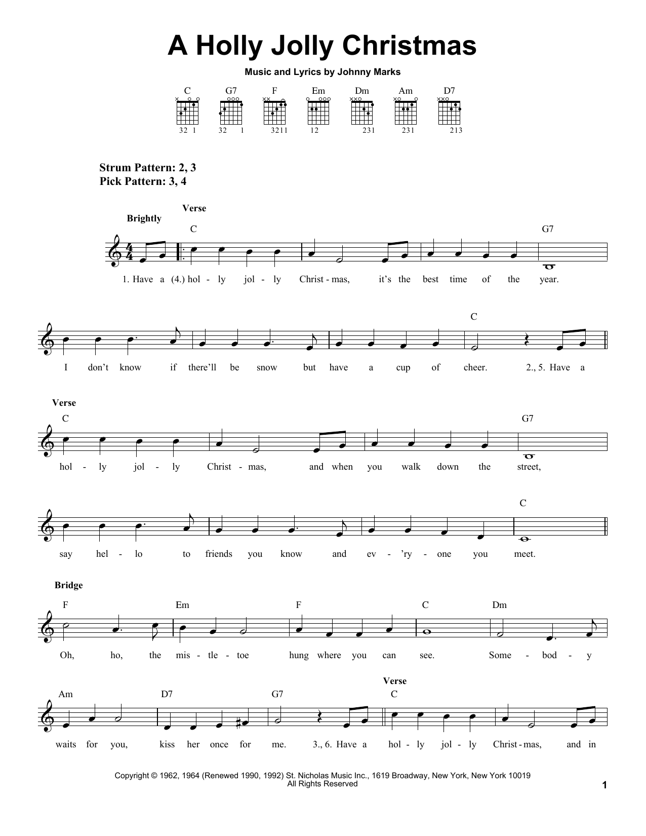 Product gallery: Page 1 of 1 A Holly Jolly Christmas, Johnny Marks