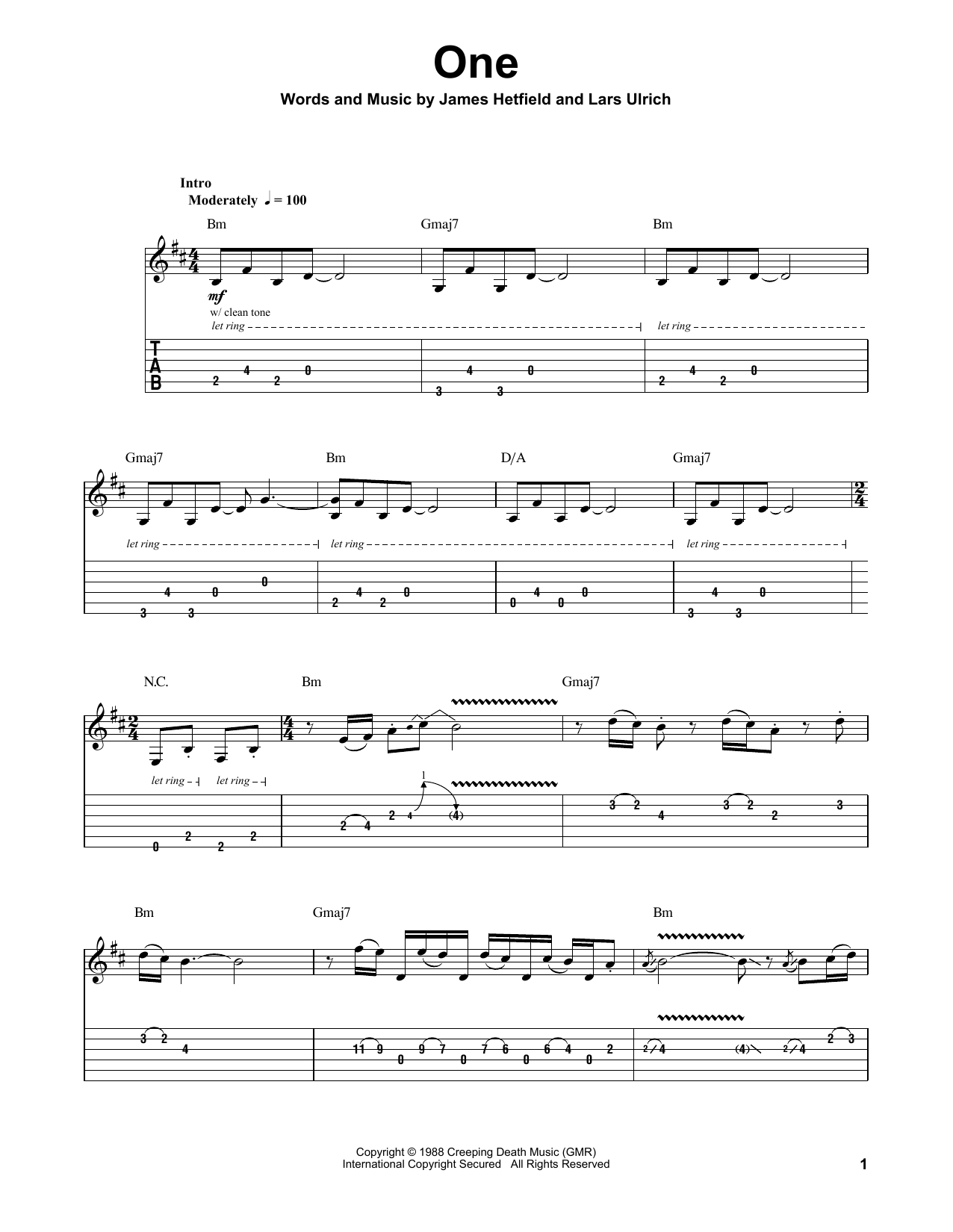 Produktgalerie: Seite 1 von 1 One, Metallica, Gitarre