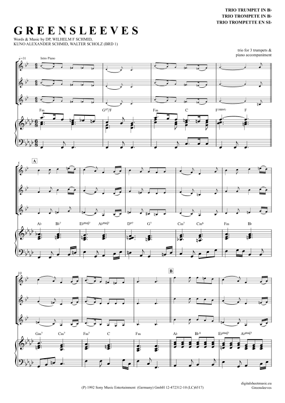 Produktbild zu: GreensleevesEdward Simoni