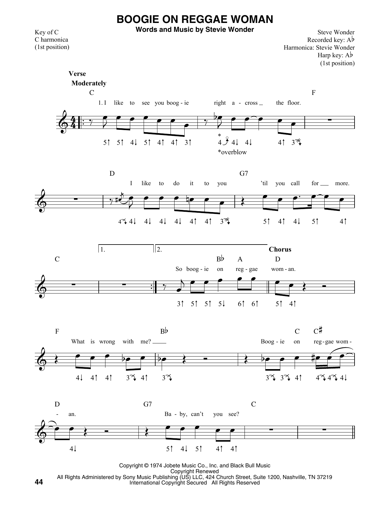 Product gallery: Page 1 of 1 Boogie On Reggae Woman, Stevie Wonder