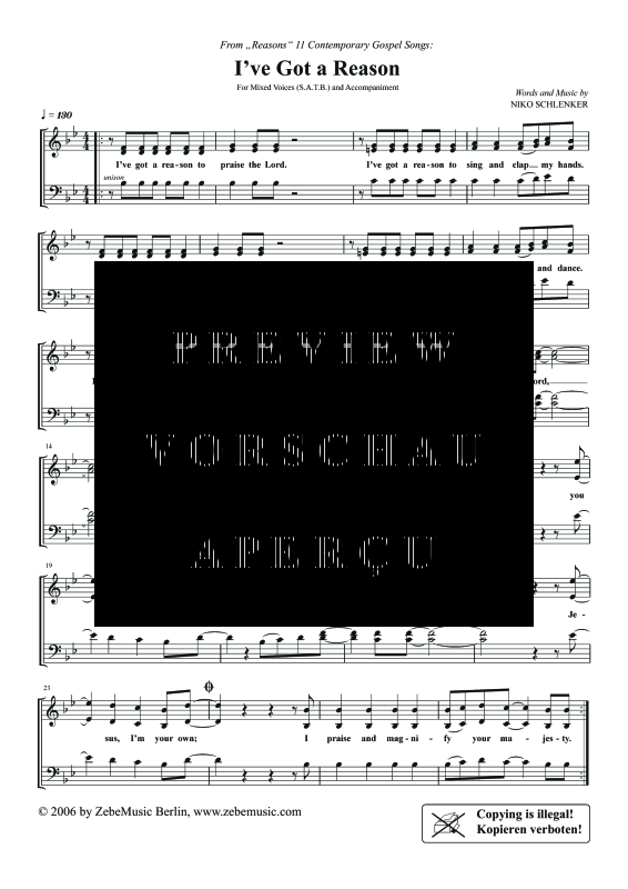 gallery: I´ve Got A Reason, , Gemischter Chor und Klavier