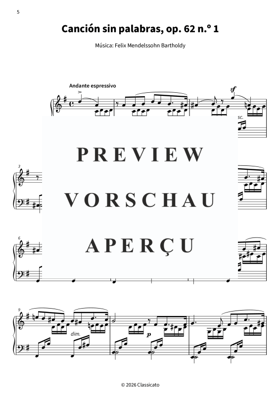 Product gallery: Page 7 of 11 Canciones sin palabras op. 62, , Klavier Solo