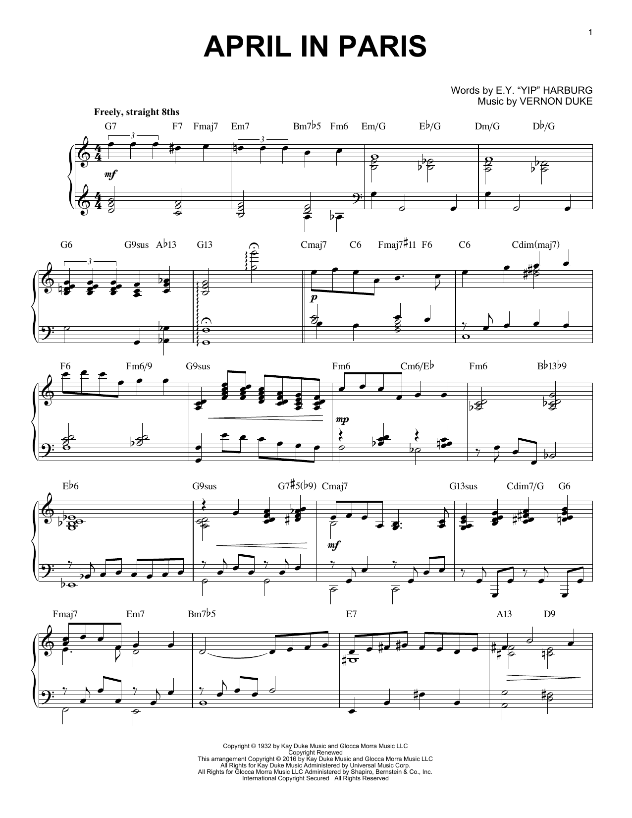 Product gallery: Page 1 of 1 April In Paris (arr. Brent Edstrom), Count Basie