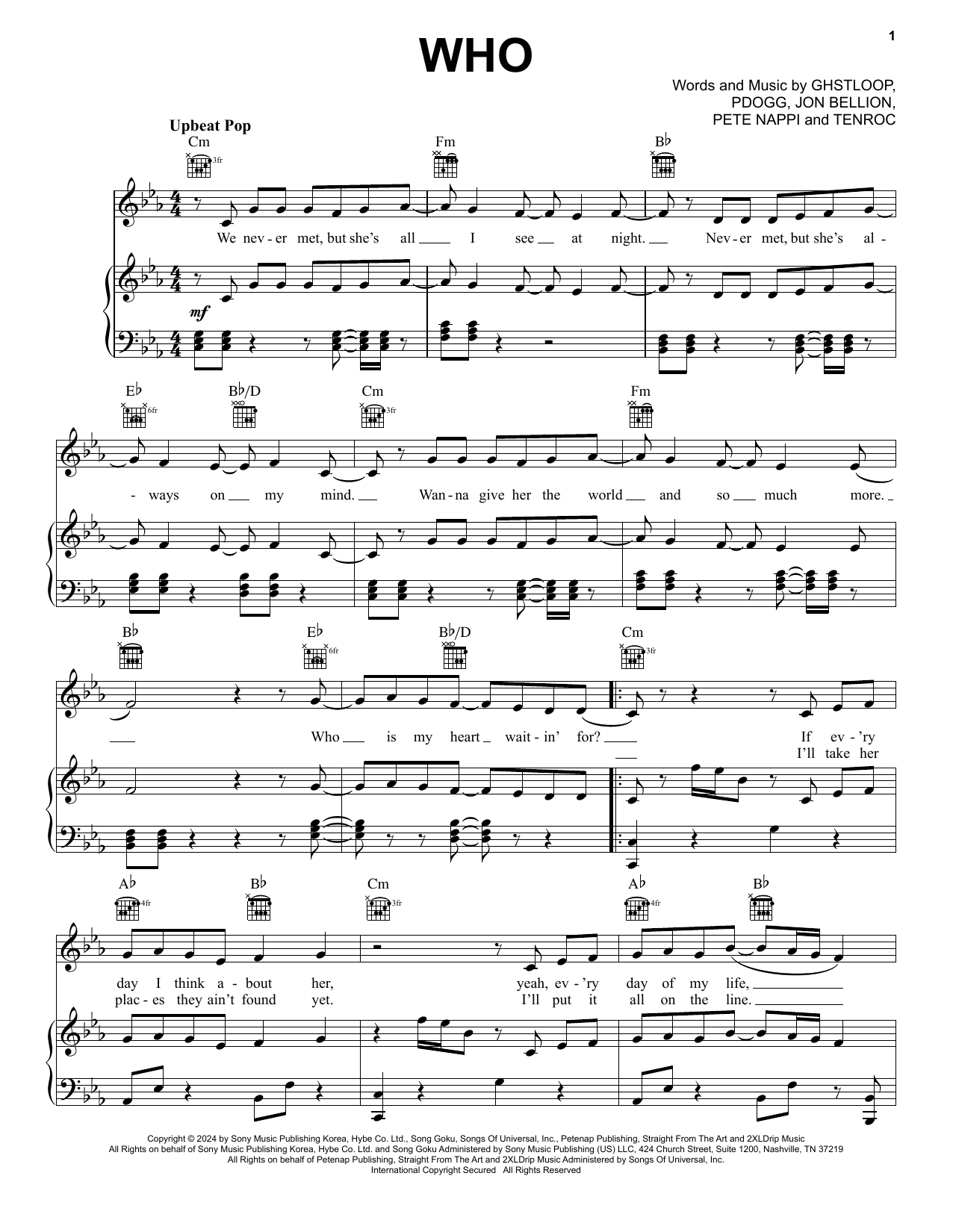 Produktgalerie: Seite 1 von 1 Who, Jimin, Gesang, Gitarre, Klavier