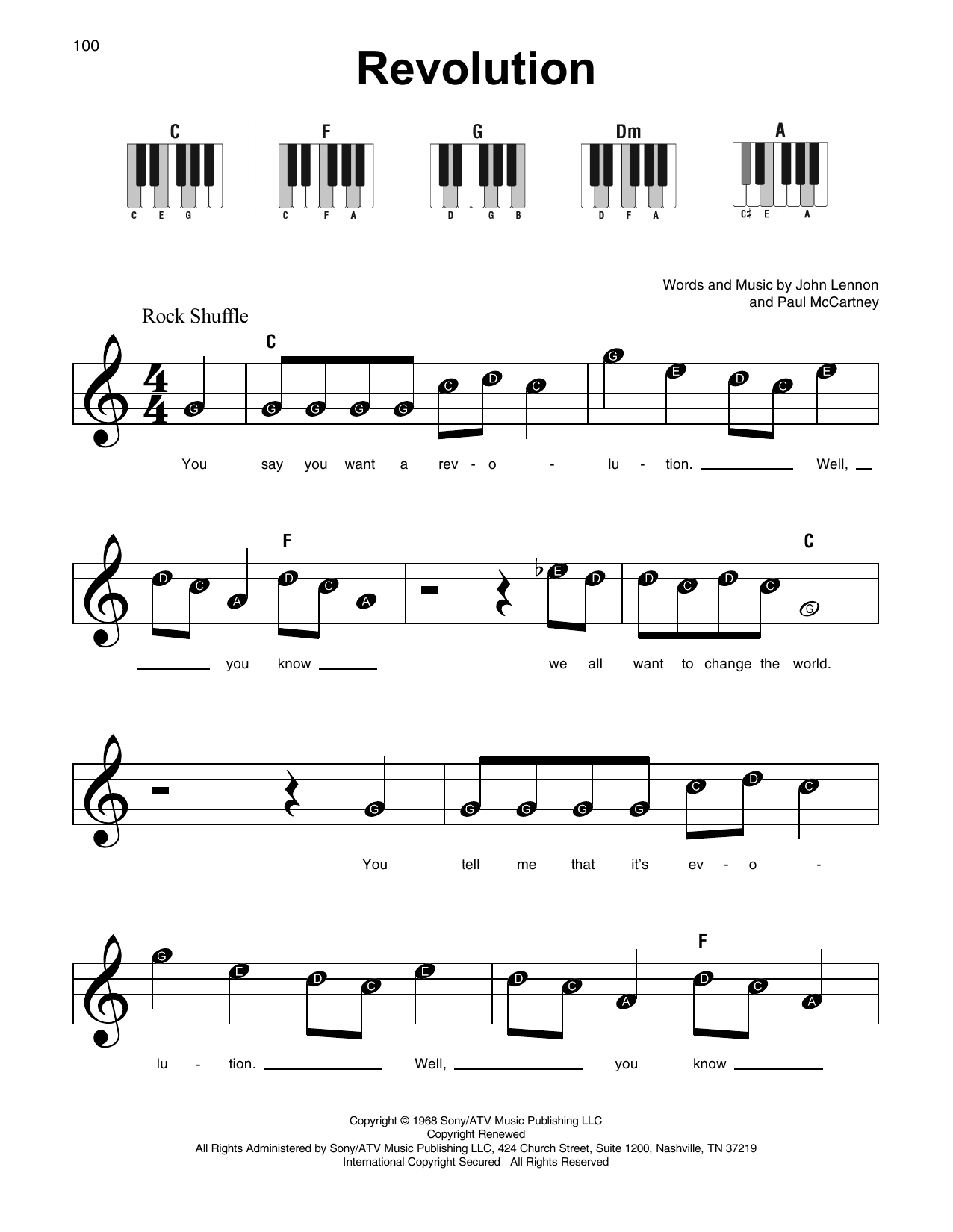 Produktgalerie: Seite 1 von 1 Revolution, The Beatles, Klavier