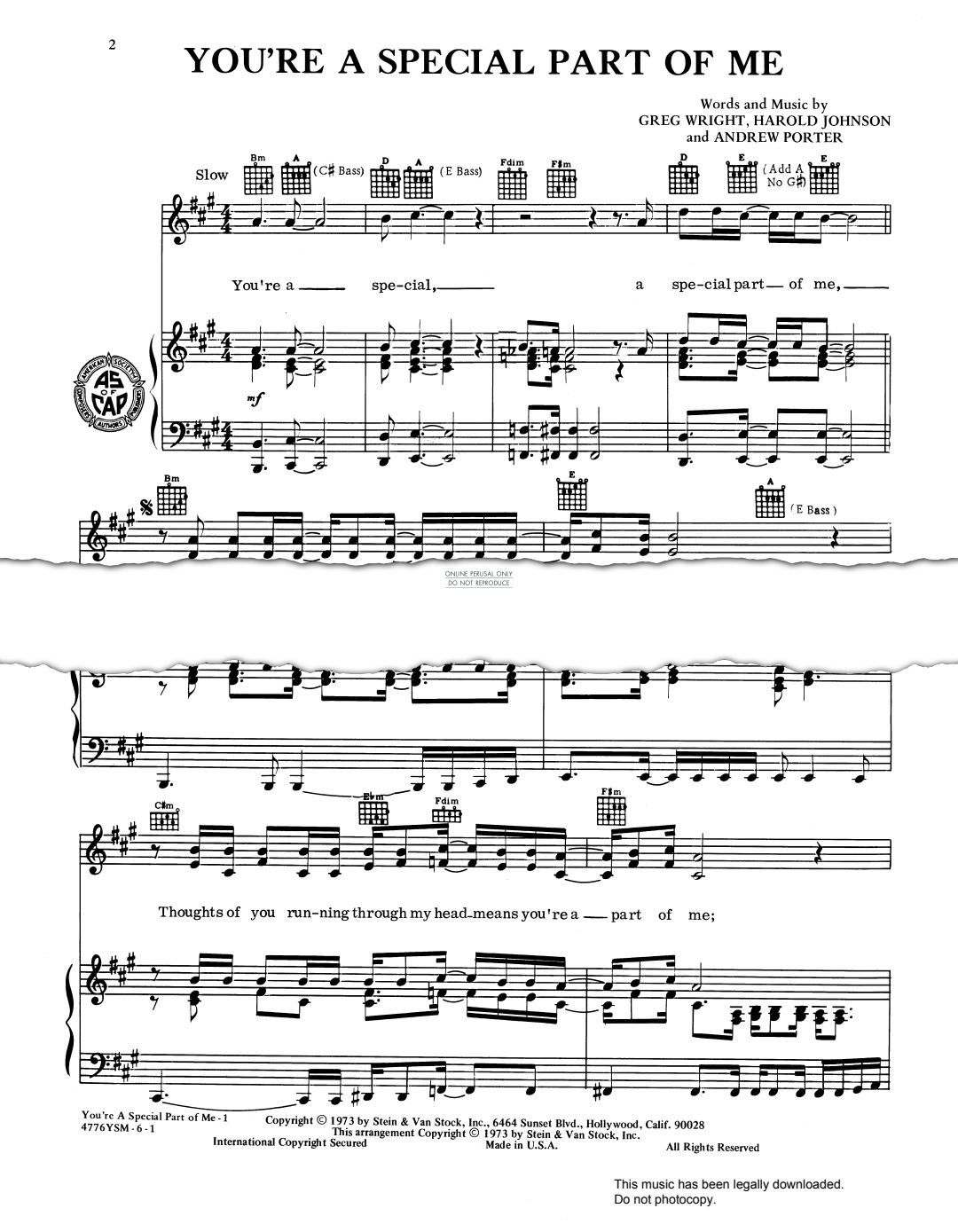 Produktbild zu: You're A Special Part Of Me
