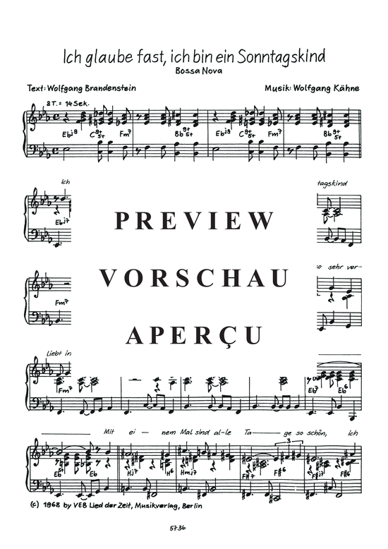 Product gallery: Page 4 of 4 Ich glaube fast, ich bin ein Sonntagskind , Nickelowa, Rosa, Piano and Voice