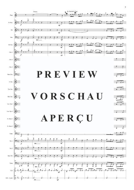 Produktgalerie: Seite 6 von 11 St. Patricks Day (band and optional bagpipes), , Concert Band und Dudelsack Solo