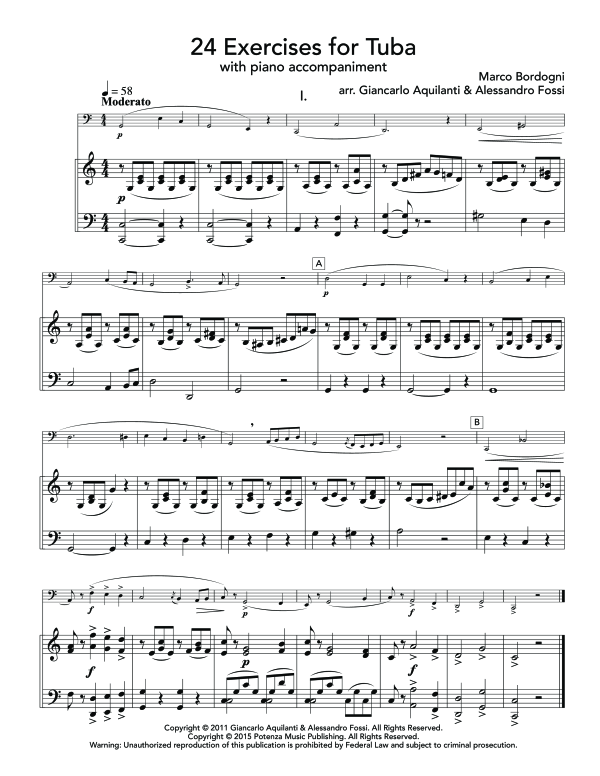 Product gallery: Page 1 of 11 24 Vocalises, , (tuba and piano)
