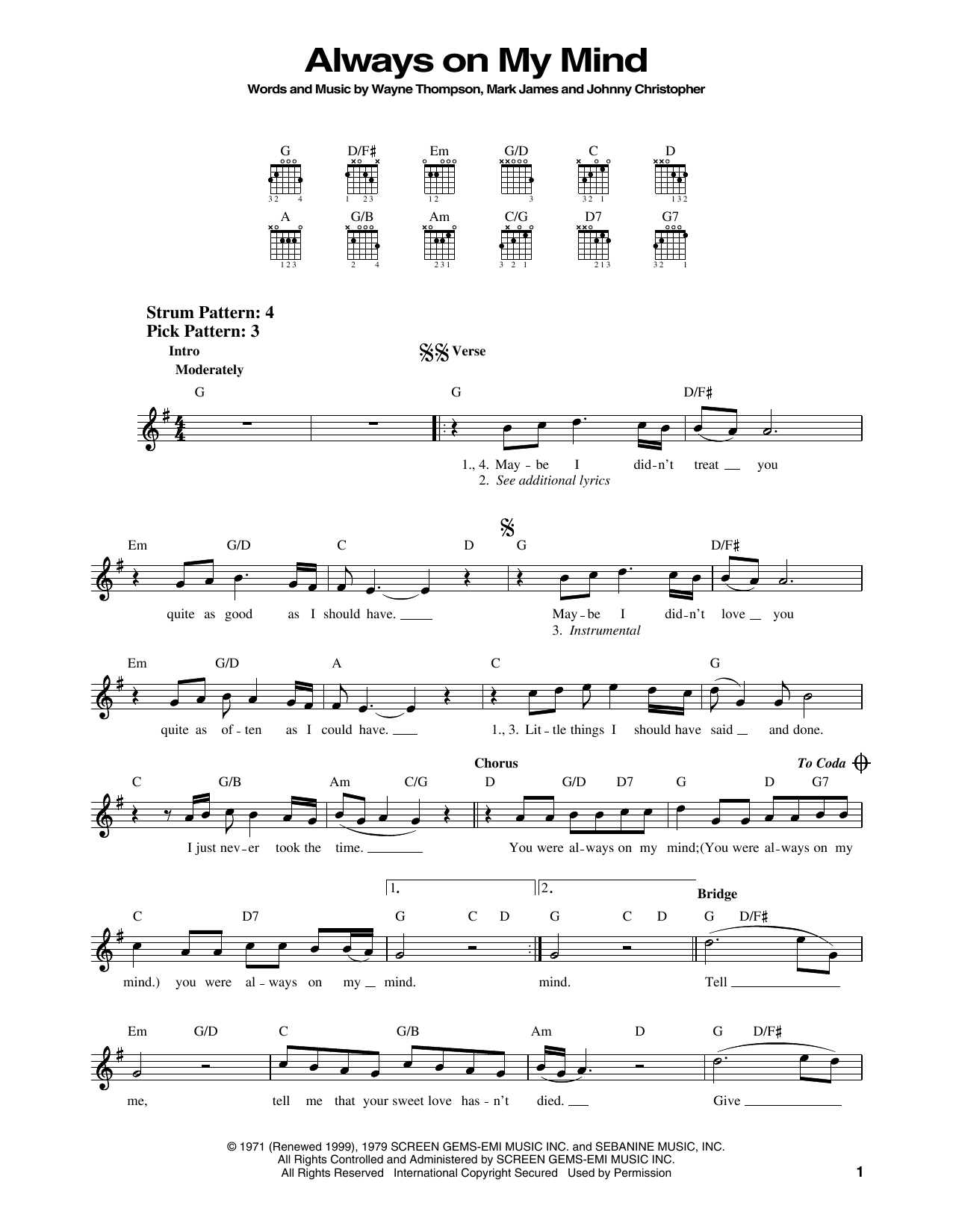 Produktgalerie: Seite 1 von 1 Always On My Mind, Elvis Presley, Gitarre